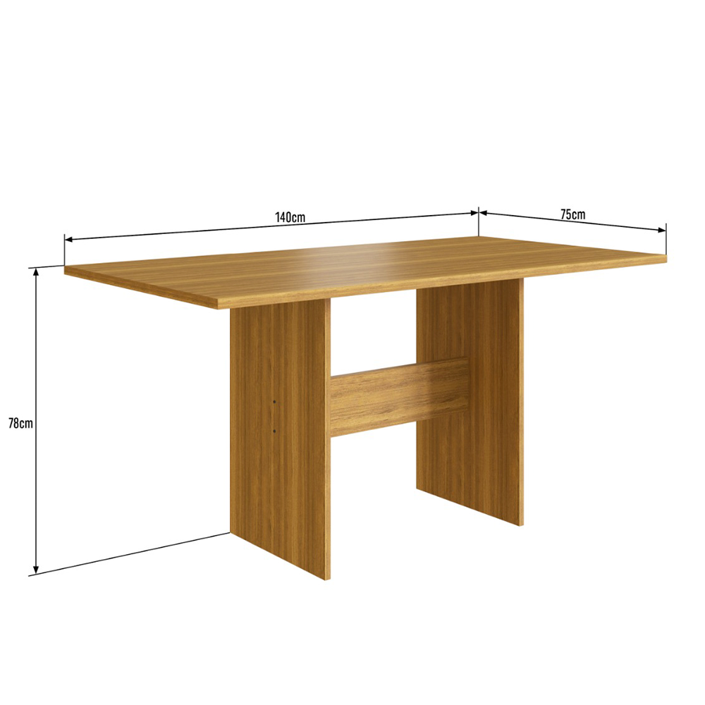 Comedor Campo 6 sillas Madera Maciza Canela
