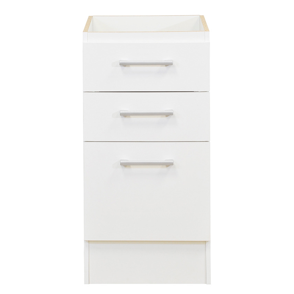 Gabinete Base Cajonera 40 cm 3 Cajones Blanco