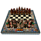 Ajedrez Mapuches VS Españoles Tallado En Cerámica