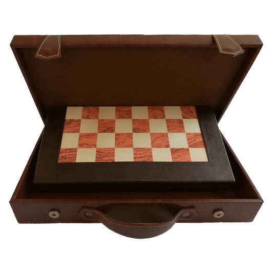 Tablero de Ajedrez con Maletín 29x29 Café