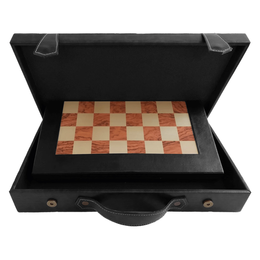 Tablero de Ajedrez con Maletín 39x39 Negro