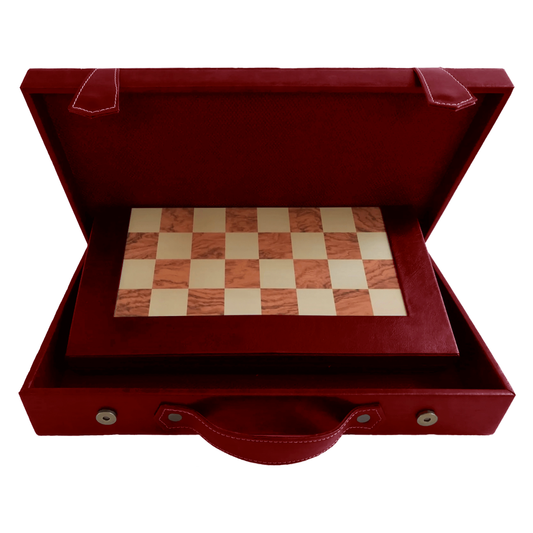 Tablero de Ajedrez con Maletin 29x29 Vinotinto