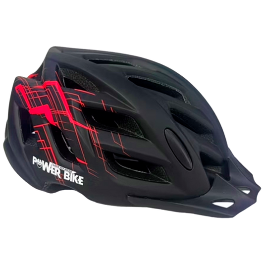 Casco Deportivo con Luz Negro-Rojo