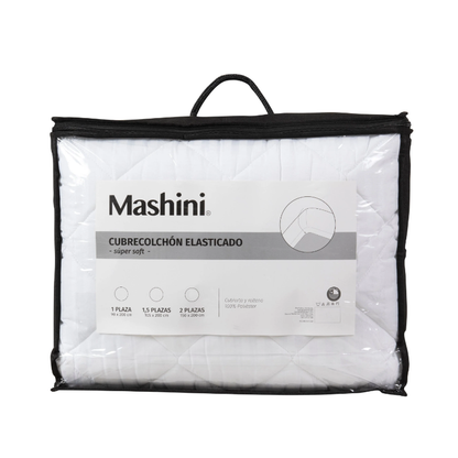 Cubre colchón 1.5 Plazas Ajustable Blanco