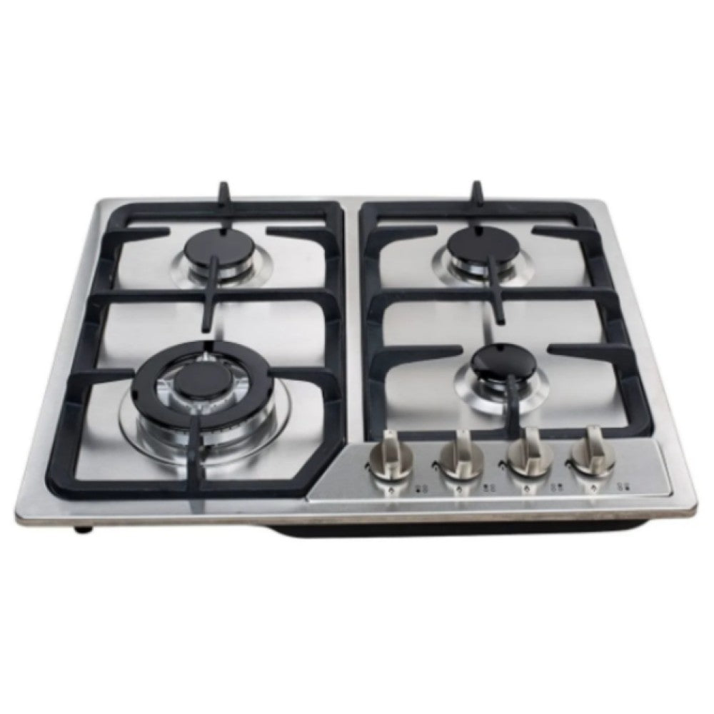 Encimera de gas de acero inoxidable de 4 quemadores
