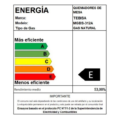 Encimera MGBS-312A 2 Quemadores de gas