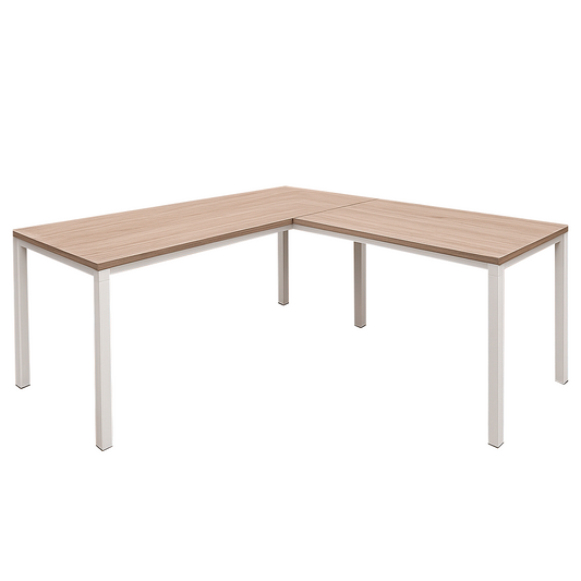 Estación Bench en L 180 cm x 195 cm Nogal