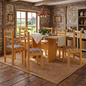Comedor Campo 6 sillas Madera Maciza Canela
