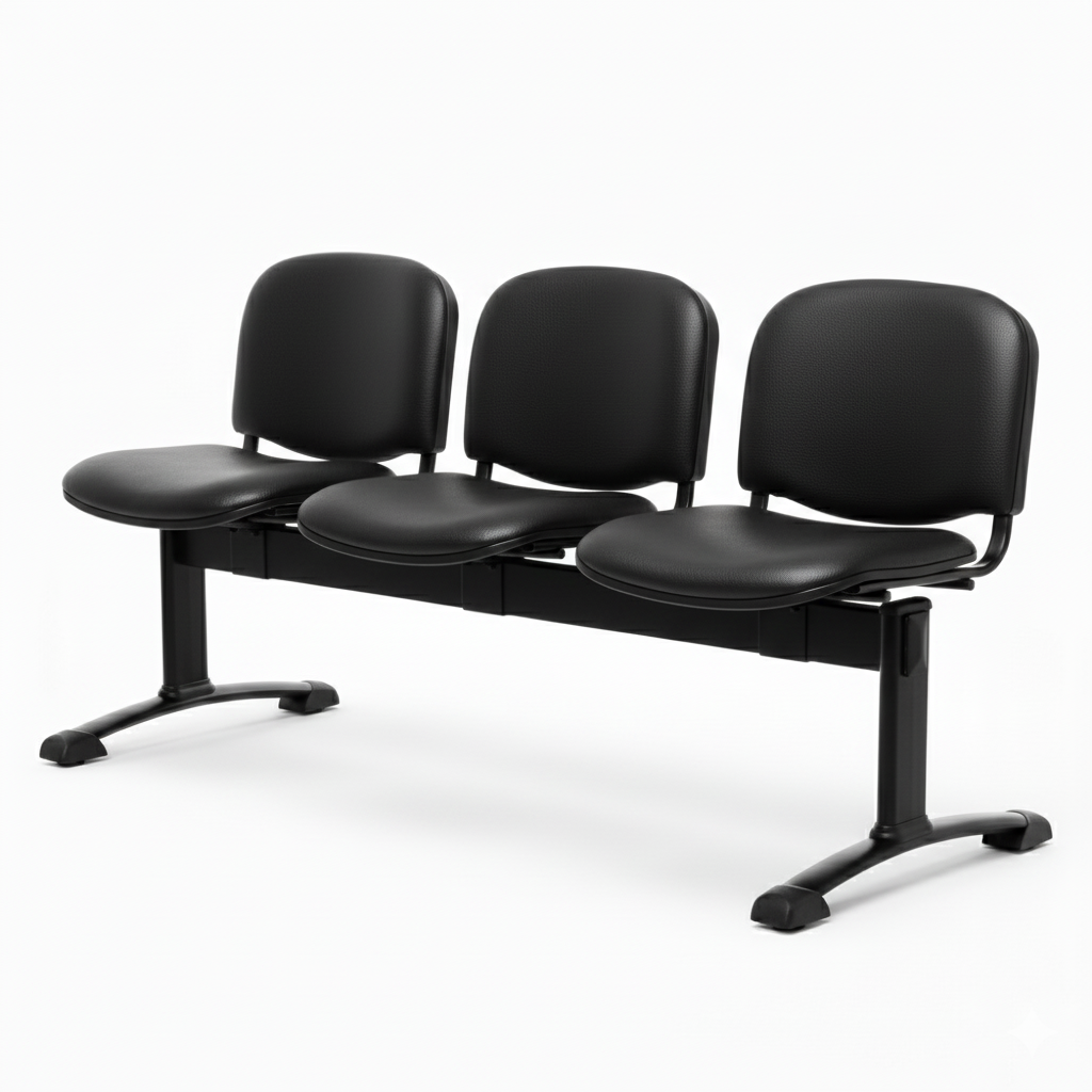 Banqueta ISO Pata Split Tapizada Negro