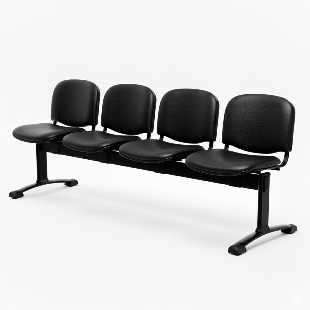 Banqueta ISO Pata Split Tapizada Negro