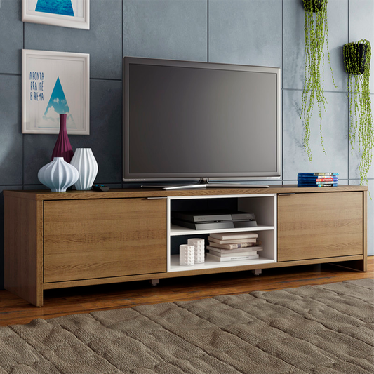 Rack para TV Metz Madera/Blanco