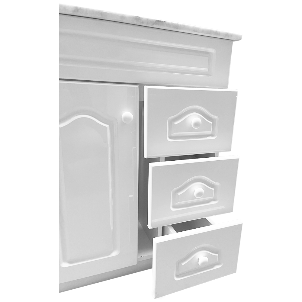 Mueble Vanitorio con Cubierta Mármol 63 cm