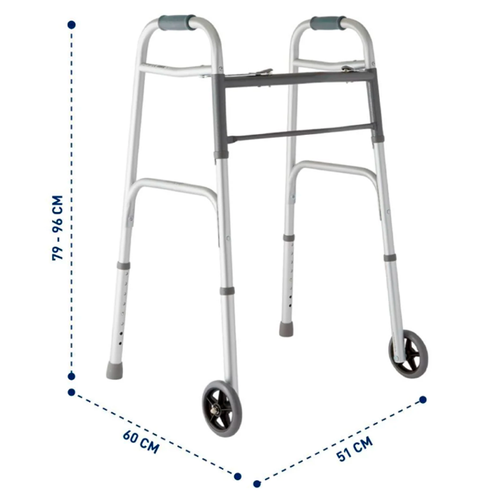 Andador Burrito Ortopédico Plegable Con 2 Ruedas