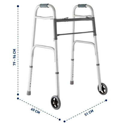 Andador Burrito Ortopédico Plegable Con 2 Ruedas