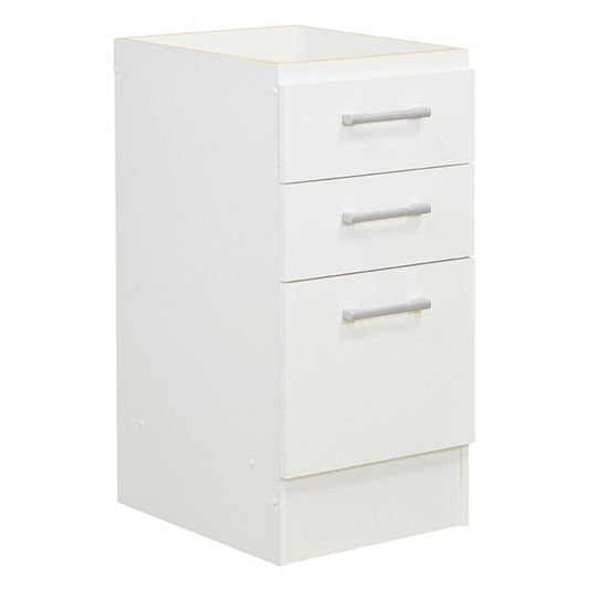 Gabinete Base Cajonera 40 cm 3 Cajones Blanco