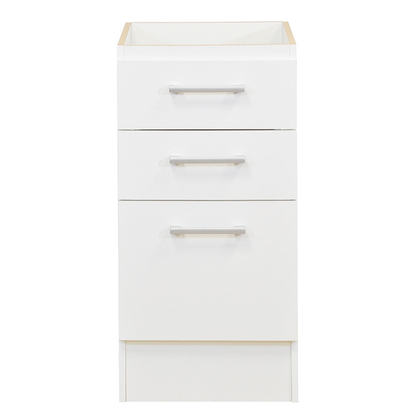 Gabinete Base Cajonera 40 cm 3 Cajones Blanco