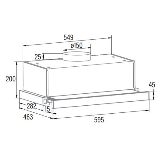 Campana Extraible TFB - 5160X - Relámpago.Shop