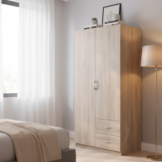 Closet 80x50x180 2 Puertas 2 Cajones Jerez