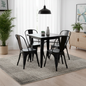 Comedor Mesa Tolix 80x80cm + 4 sillas Tolix Negras