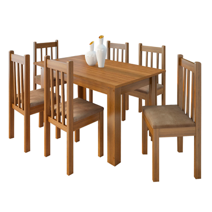 Comedor Zamarchi con 6 sillas Madera Maciza