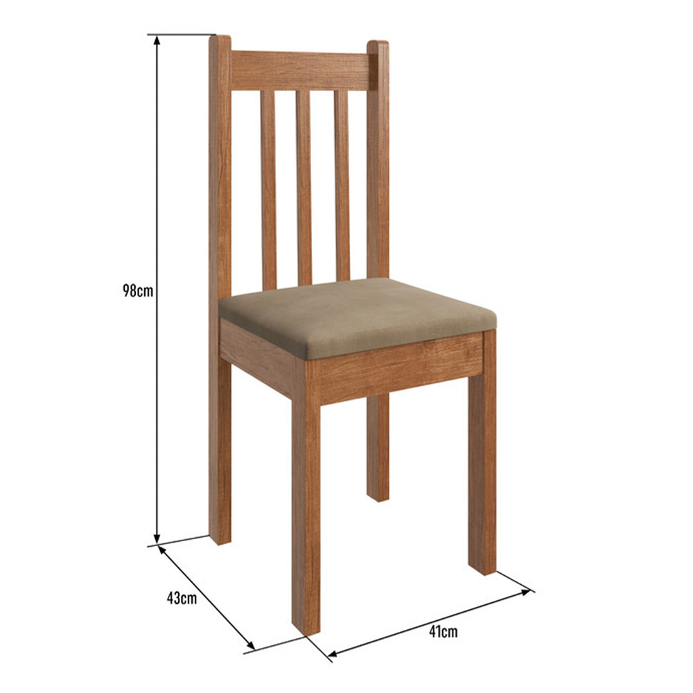 Comedor Zamarchi con 6 sillas Madera Maciza
