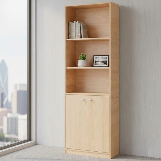 Estante 5 Niveles con Puertas Carvalo