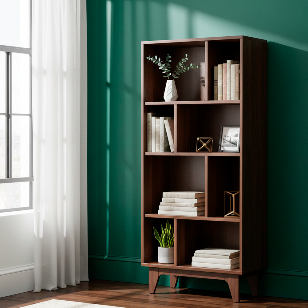 Librero Domino Nogal