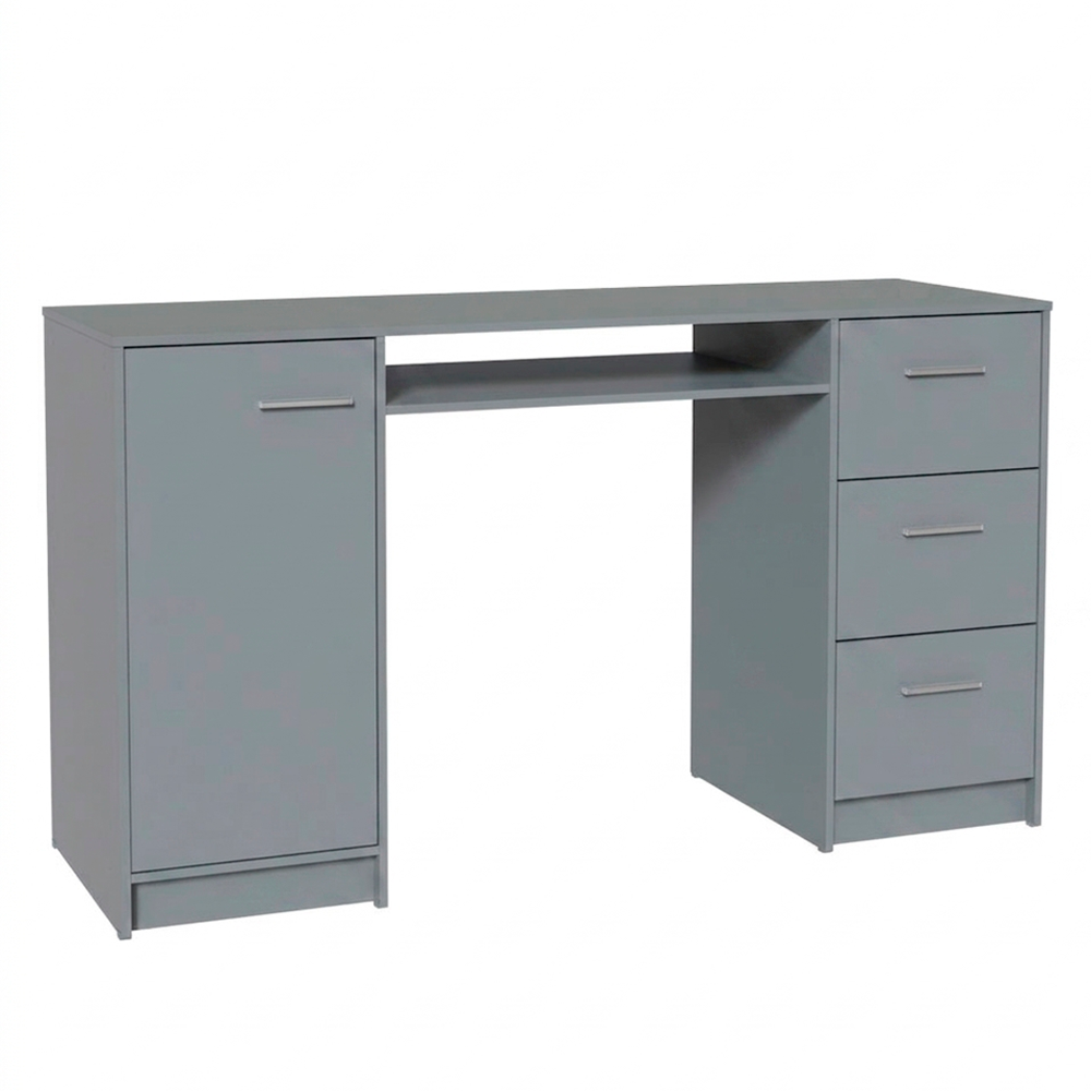 Escritorio Alaska 3 Cajones 1 Puerta Gris