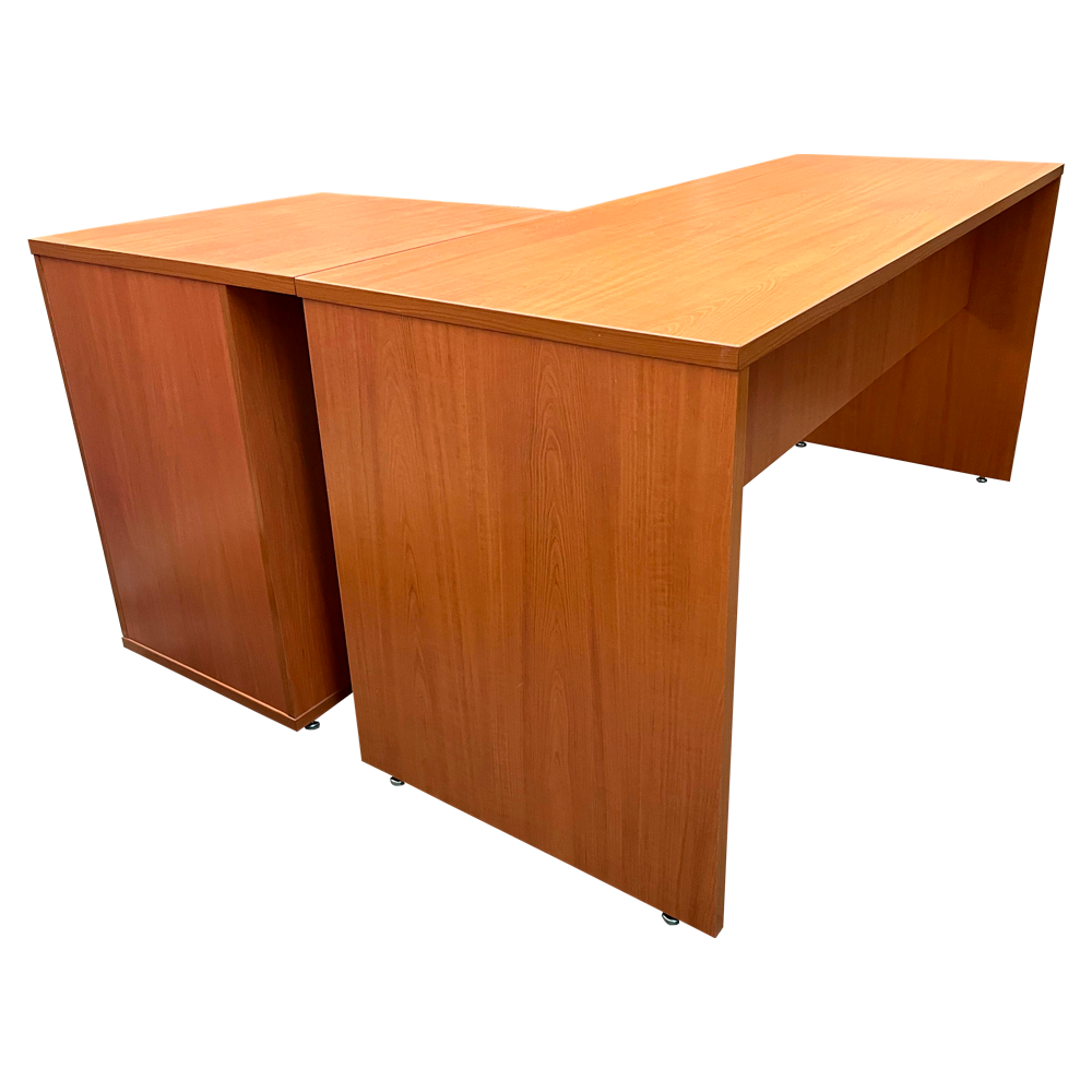 Escritorio en L 160x120 cm con Cajonera Peral