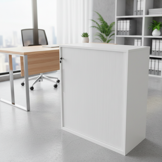 Gabinete Metálico Puerta Cortina Blanco