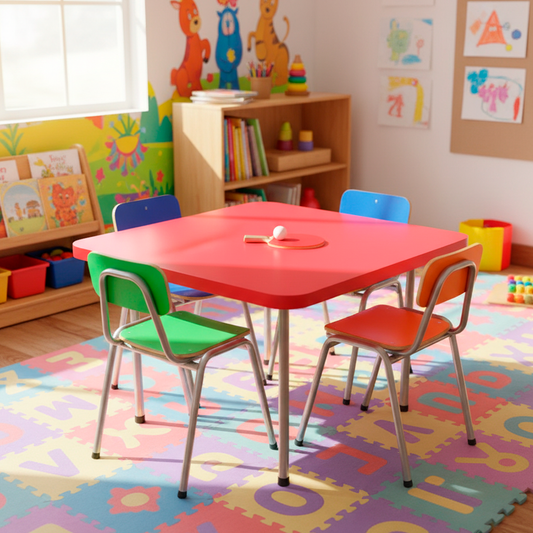 Juego de Kinder  1 Mesa + 4 Sillas