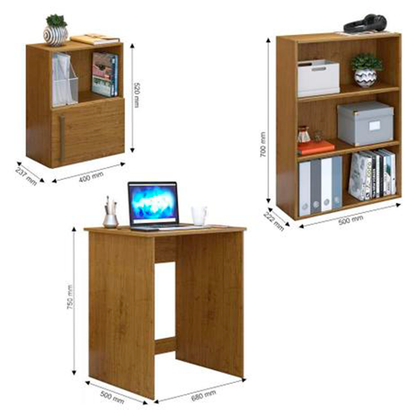 Kit Mini Home Office Carvalo