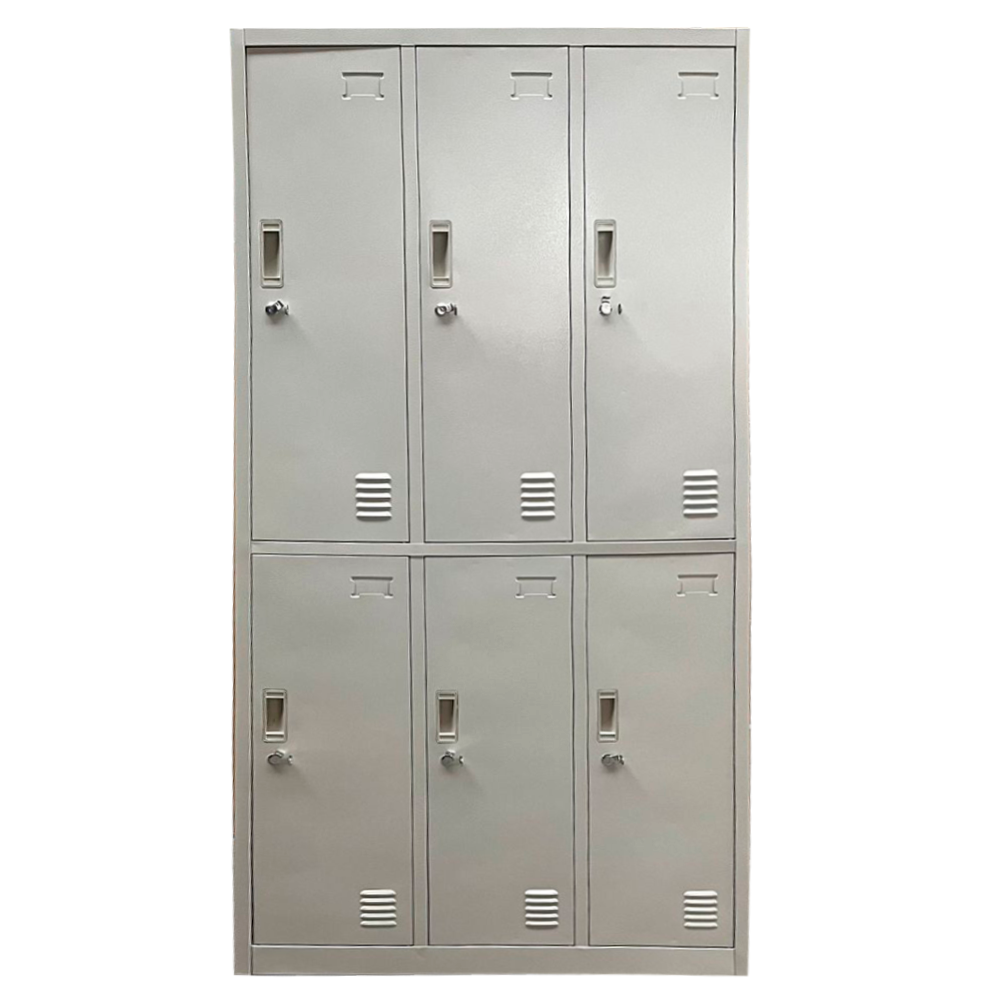 Locker Metálico 3 Cuerpos 6 Puertas