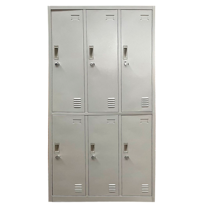 Locker Metálico 3 Cuerpos 6 Puertas