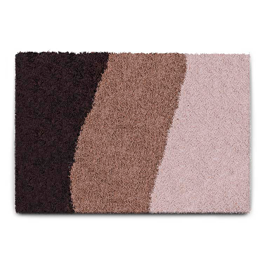 Alfombra Shaggy 150x220 cm Ondas Café