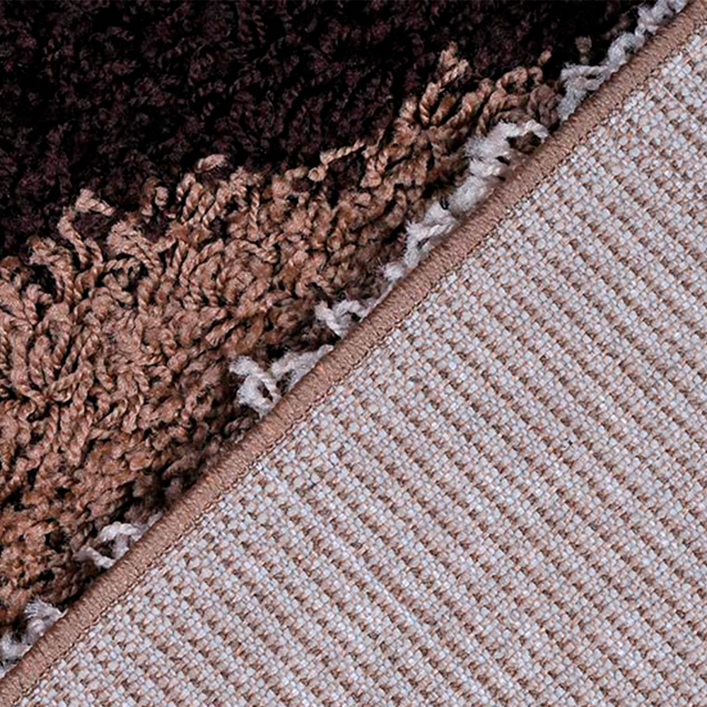 Alfombra Shaggy 150x220 cm Ondas Café
