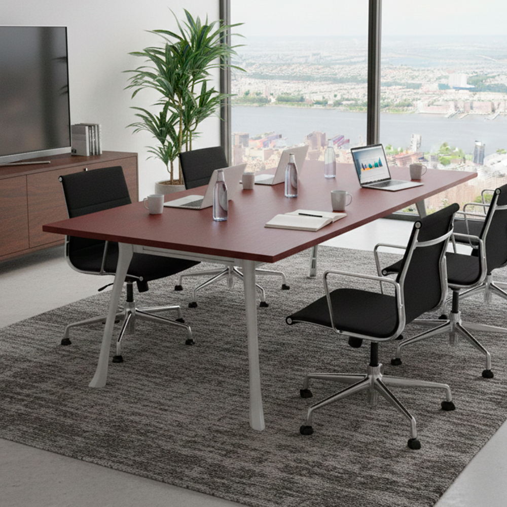 Mesa Reunión 180x90 Cerezo Pata Curva