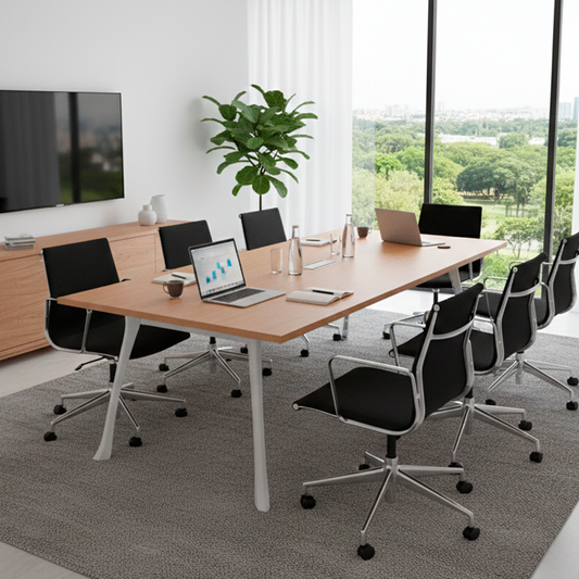 Mesa Reunión 180x90 Peral Pata Curva