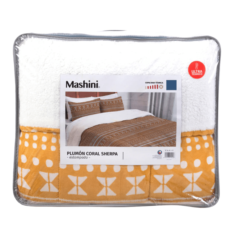 Plumón Coral Sherpa 2 Plazas Print Adis - Relámpago.Shop