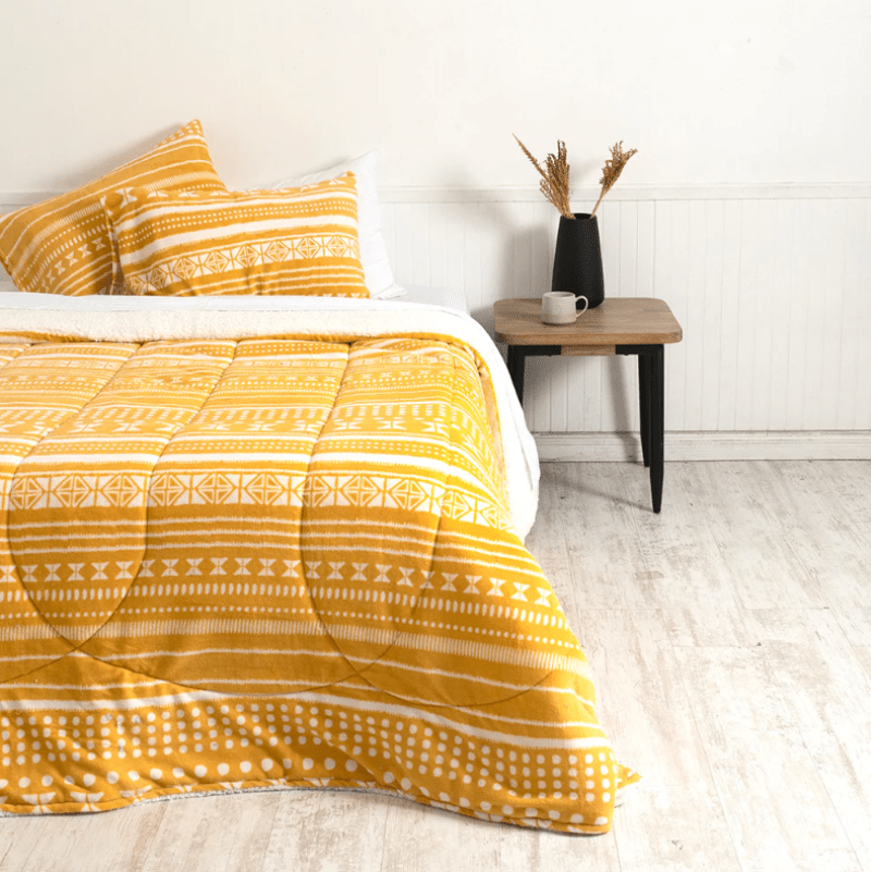 Plumón Coral Sherpa 2 Plazas Print Adis - Relámpago.Shop