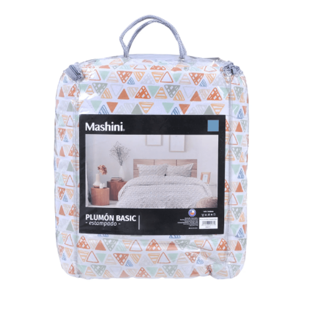 Plumón King Plazas Estampado Basic Horizon - Relámpago.Shop