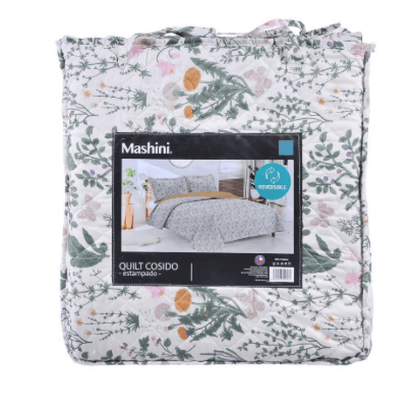 Quilt 2 Plazas Cosido Oliva - Relámpago.Shop