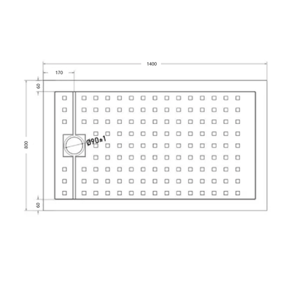 Receptáculo Metacrilato 140x80x5cm