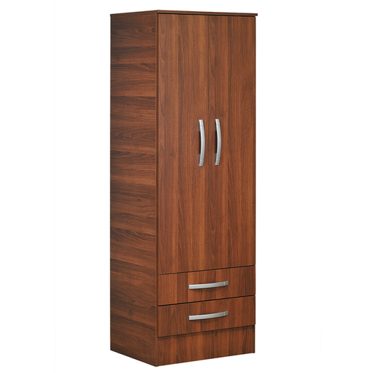 Closet 2 Puertas 2 Cajones Nogal