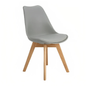 Silla Tulip Acolchada Gris