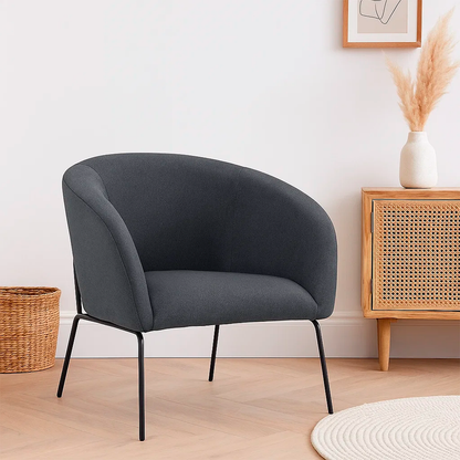 Sillón Arko de Terciopelo Gris