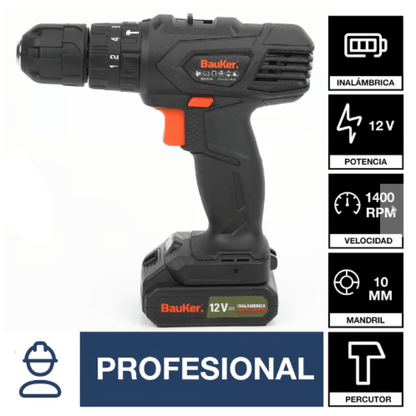 Taladro Percutor Inalámbrico 10mm 12V - Relámpago.Shop