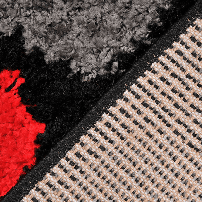 Alfombra Shaggy 1.8k Studio 150x200 Grids Negro - Relámpago.Shop