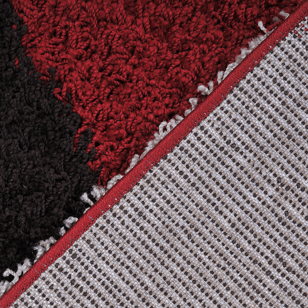 Alfombra Shaggy Roma 150x220 cm Circulos Rojo - Relámpago.Shop