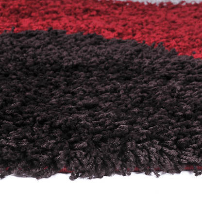 Alfombra Shaggy Roma 150x220 cm Circulos Rojo - Relámpago.Shop